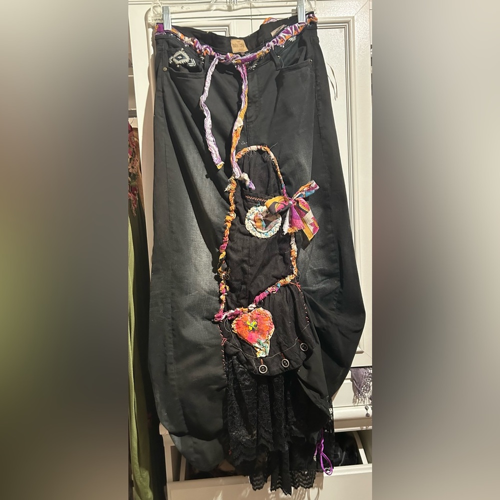 heavily embellished maxi skirt